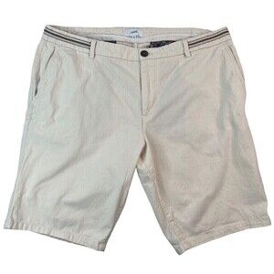 Jules Light Khaki Faint Speckled Men's 100% Cotton Flat Front Shorts Size 46